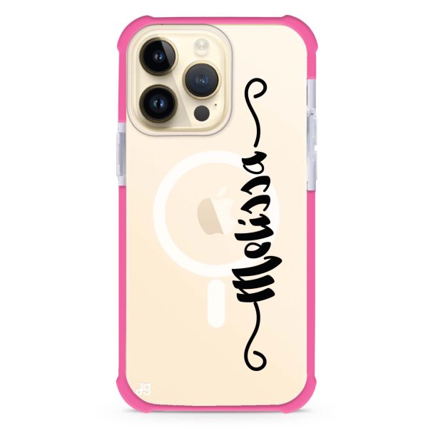 Casual Vertical Name iPhone 14 Pro MagSafe Compatible Ultra Shockproof Case Online now