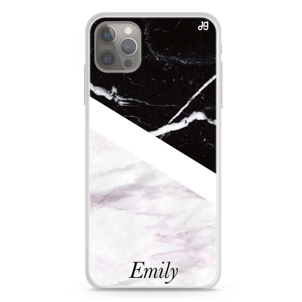 Black & White Marble iPhone 12 Pro Max Ultra Clear Case Fashion