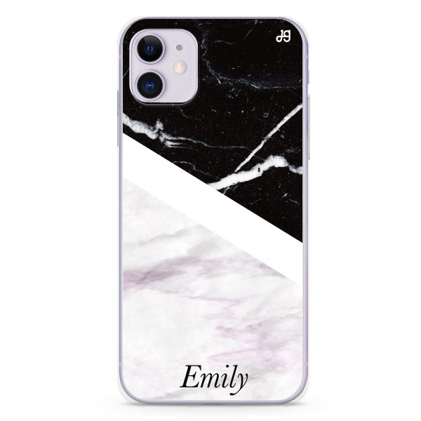 Black & White Marble iPhone 11 Ultra Clear Case on Sale