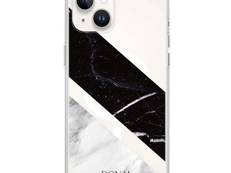 B & W Marble iPhone 12 MagSafe Compatible Ultra Clear Case Online Sale