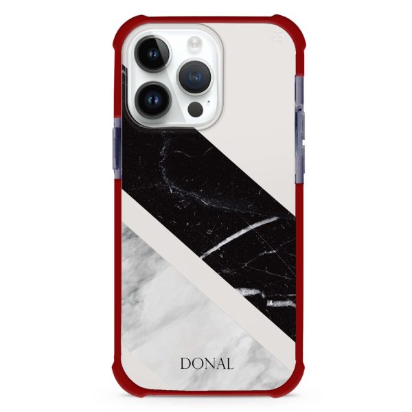 B & W Marble iPhone 12 Pro Ultra Shockproof Case on Sale