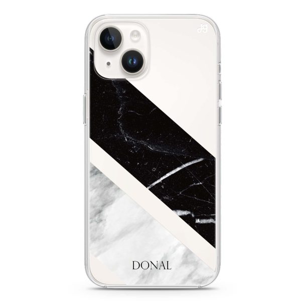 B & W Marble iPhone 14 Plus Ultra Clear Case Online Hot Sale