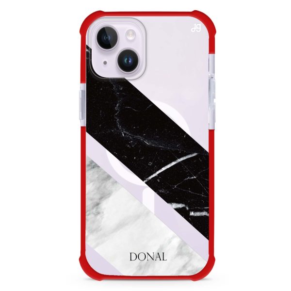 B & W Marble iPhone 12 MagSafe Compatible Ultra Shockproof Case Online