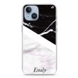 Black & White Marble iPhone 12 MagSafe Compatible Ultra Clear Case For Sale