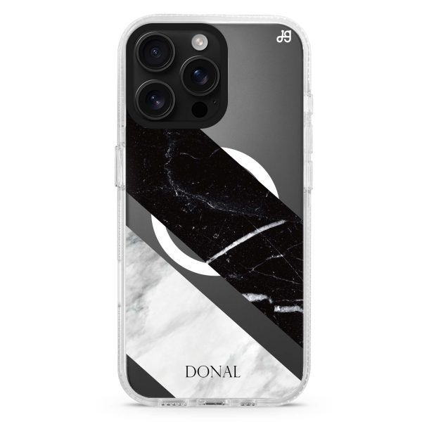 B & W Marble iPhone 14 Pro Max MagSafe Compatible Ultra Clear Case Online