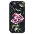 Black Marble Rose iPhone 14 MagSafe Compatible Impact Guard Bumper Case For Sale