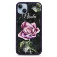 Black Marble Rose iPhone 14 MagSafe Compatible Impact Guard Bumper Case For Sale