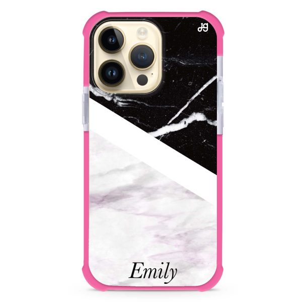 Black & White Marble iPhone 12 Pro Max Ultra Shockproof Case Sale