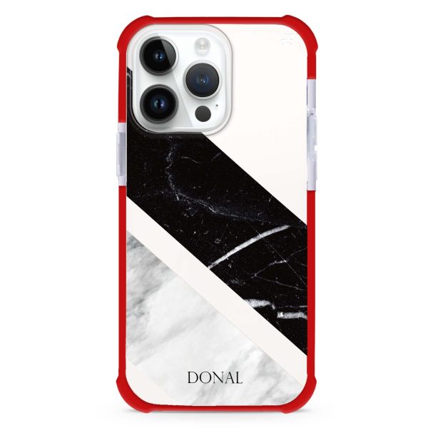 B & W Marble iPhone 12 Pro Ultra Shockproof Case on Sale