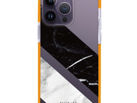 B & W Marble iPhone 14 Pro Max Ultra Shockproof Case Online Sale