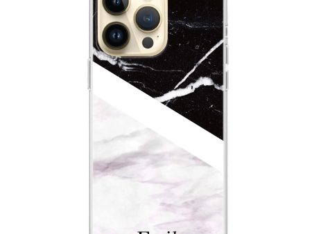 Black & White Marble iPhone 12 Pro MagSafe Compatible Ultra Clear Case Online now