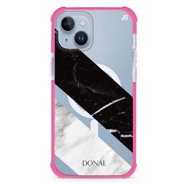 B & W Marble iPhone 12 MagSafe Compatible Ultra Shockproof Case Online