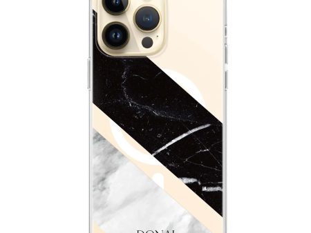 B & W Marble iPhone 12 Pro Max MagSafe Compatible Ultra Clear Case Online now