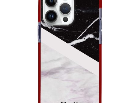 Black & White Marble iPhone 13 Pro Ultra Shockproof Case Cheap