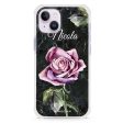 Black Marble Rose iPhone 14 Plus MagSafe Compatible Ultra Shockproof Case Online now