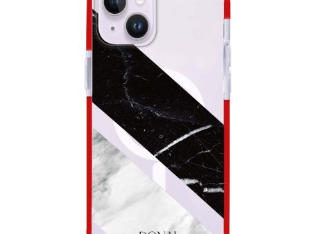 B & W Marble iPhone 14 Plus MagSafe Compatible Ultra Shockproof Case Online Hot Sale