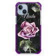 Black Marble Rose iPhone 14 Plus MagSafe Compatible Ultra Shockproof Case Online now