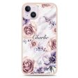 White Marble & Flower iPhone 14 Plus Impact Guard Bumper Case Cheap