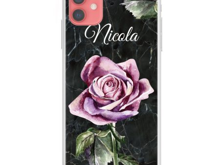 Black Marble Rose iPhone 12 Ultra Clear Case For Cheap