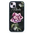 Black Marble Rose iPhone 14 MagSafe Compatible Impact Guard Bumper Case For Sale