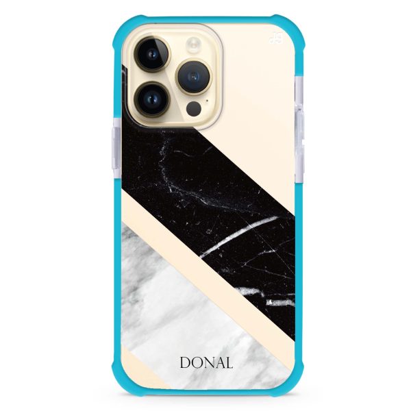 B & W Marble iPhone 12 Pro Ultra Shockproof Case on Sale