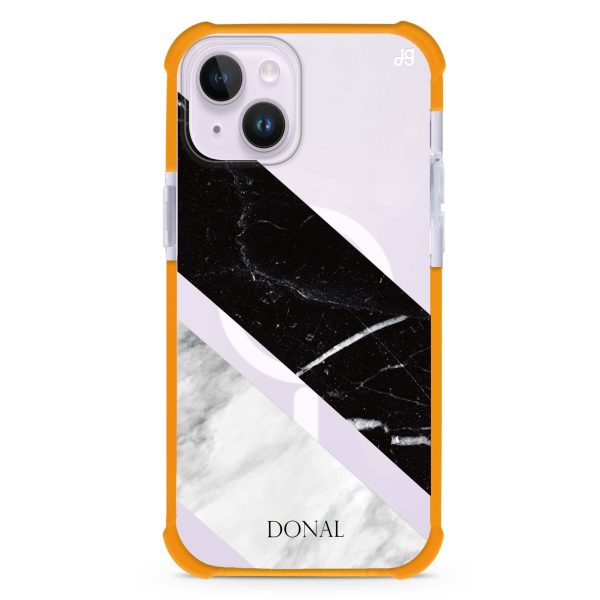 B & W Marble iPhone 12 MagSafe Compatible Ultra Shockproof Case Online