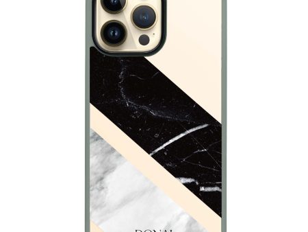 B & W Marble iPhone 14 Pro Impact Guard Bumper Case Online now