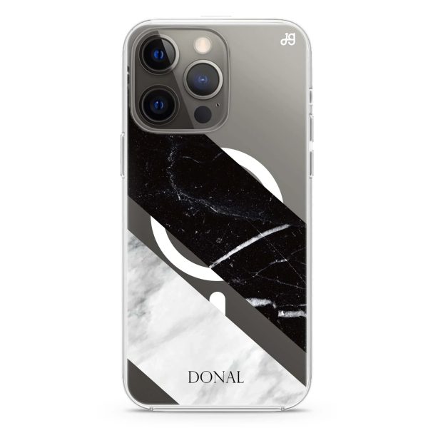 B & W Marble iPhone 12 Pro Max MagSafe Compatible Ultra Clear Case Online now