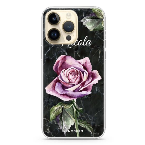 Black Marble Rose iPhone 13 Pro Max MagSafe Compatible Ultra Clear Case Hot on Sale