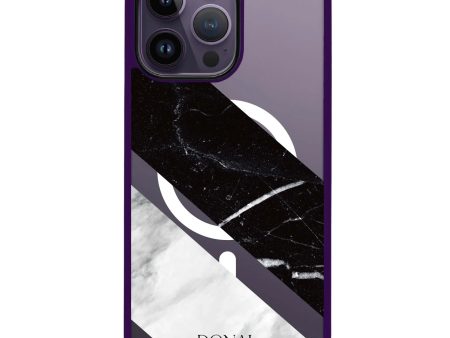 B & W Marble iPhone 14 Pro MagSafe Compatible Impact Guard Bumper Case on Sale