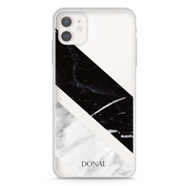 B & W Marble iPhone 12 mini Ultra Clear Case Fashion